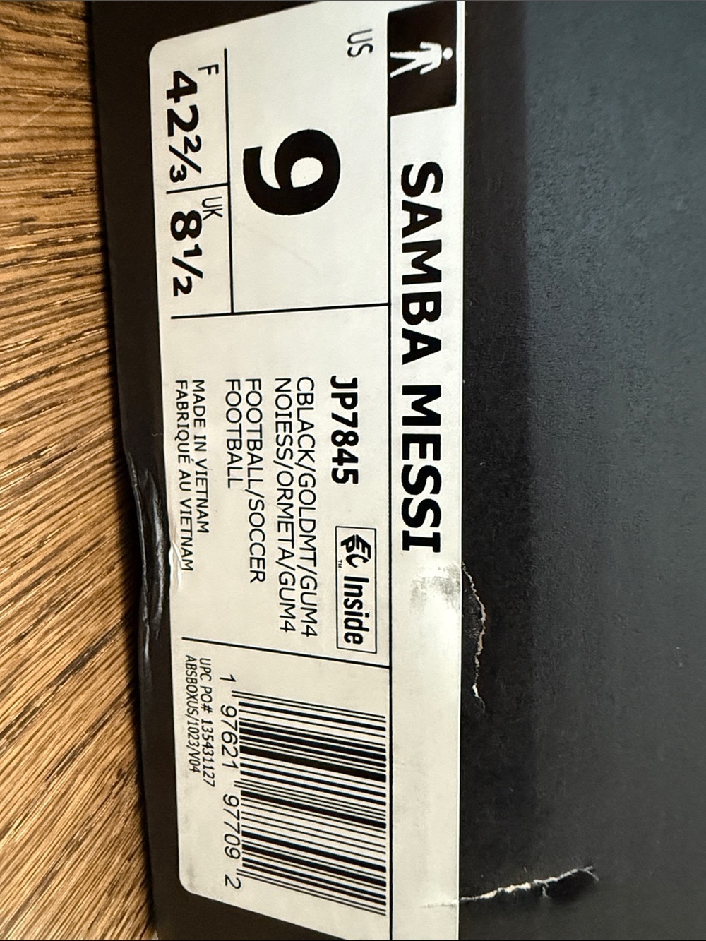 Adidas Lionel Messi x Samba Inter Miami CF Black Pink Leather Sneakers Men’s 9 - Picture 8 of 8